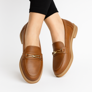 Mocassins élégants à boucle métallique
