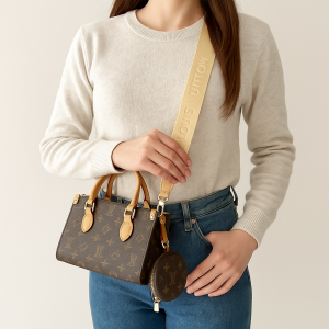 Sac de luxe monogramme avec bandoulière ajustable
