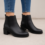 Bottines élégantes à talon carré