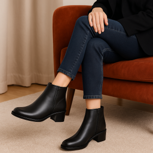 Bottines élégantes à talon bloc