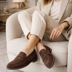 Mocassins Confort en Suédine – Semelle Souple & Style Chic Quotidien