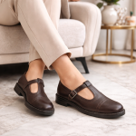 Chaussures à Bride Découpée Élégance Classique