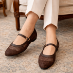 Ballerines à bride ajourée élégante